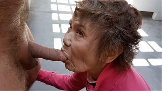 At Her Age Granny Is Happy Being a Cock Sucking Addict